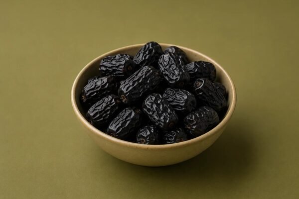 Ajwa Al-Madinah dates in a bowl